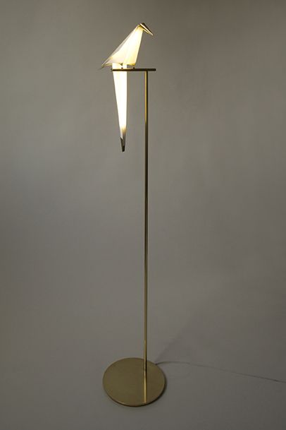 Origami Zelta Stāvlampa