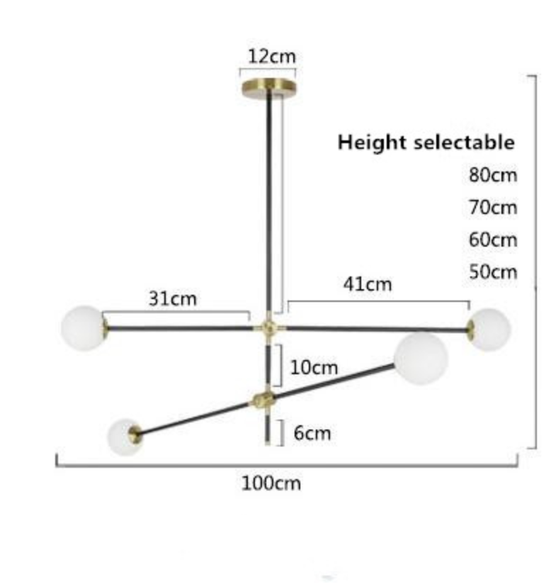 Ģeometriska Lampa, Melna