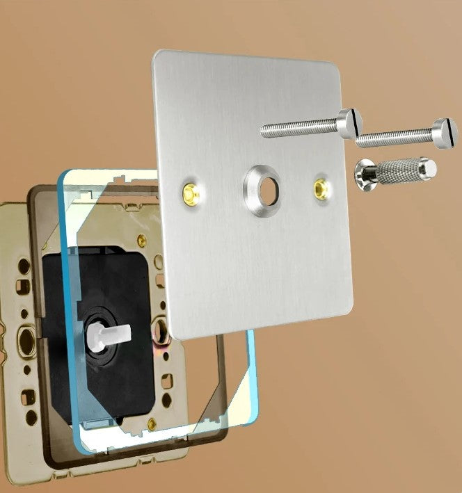 Stainless Steel Light Switch and Sockets with Screws