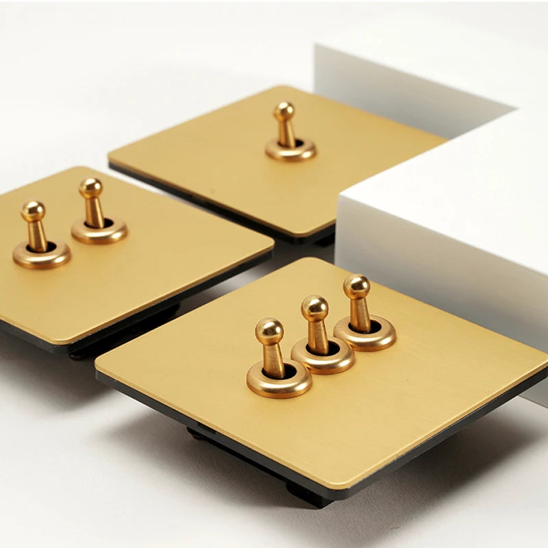 Stainless Steel Retro Design Light Switch And Sockets