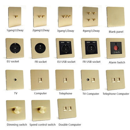 Stainless Steel Design Light Switch And Sockets